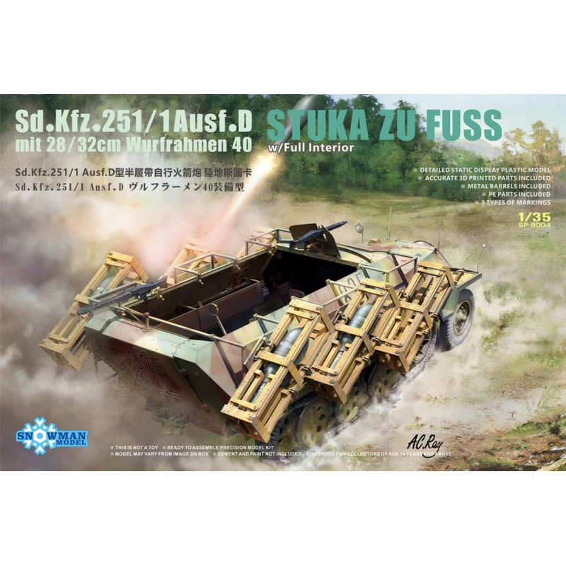Snowman Model SP-8004 Stuka zu Fuss Sd.Kfz.251/1 Ausf.D 1/35 Static model kit