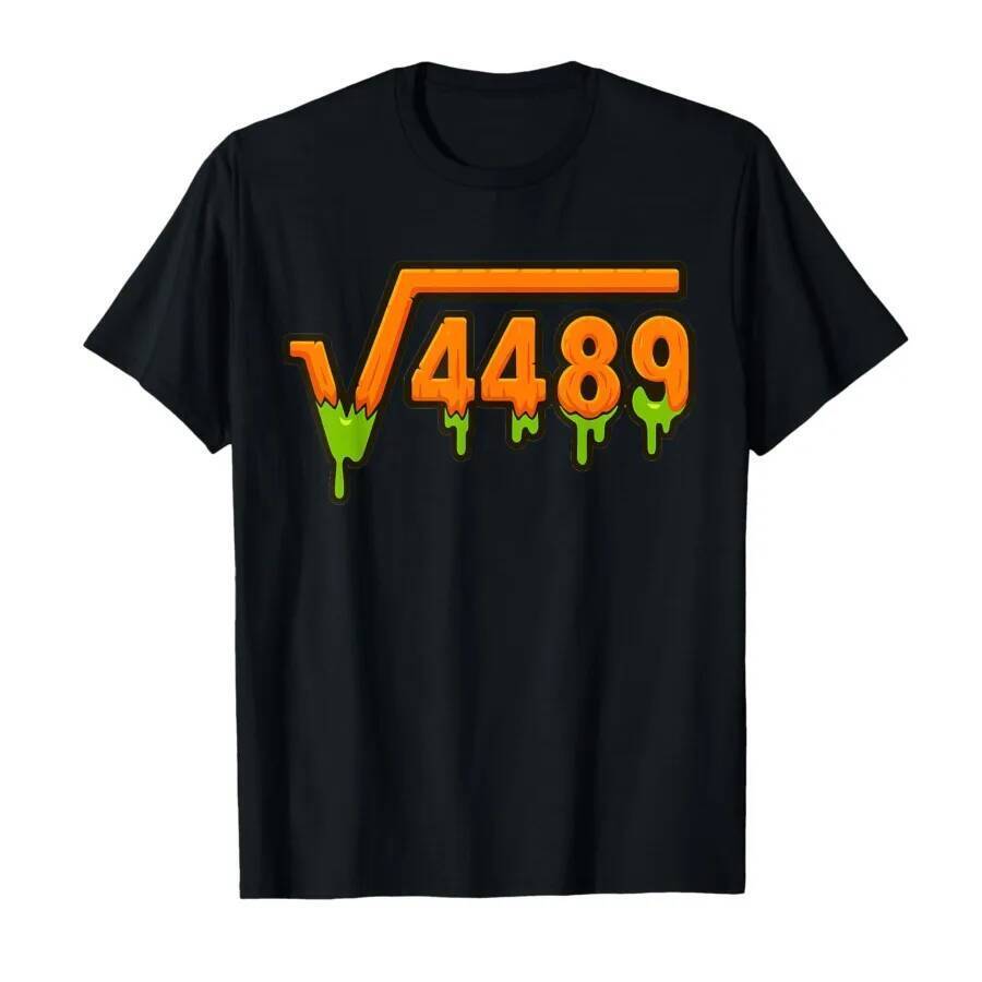 67 Ice Cream Drip Meme Square Root 4489 Slang Halloween Math T-shirt For Men Women 100% Cotton T Shi