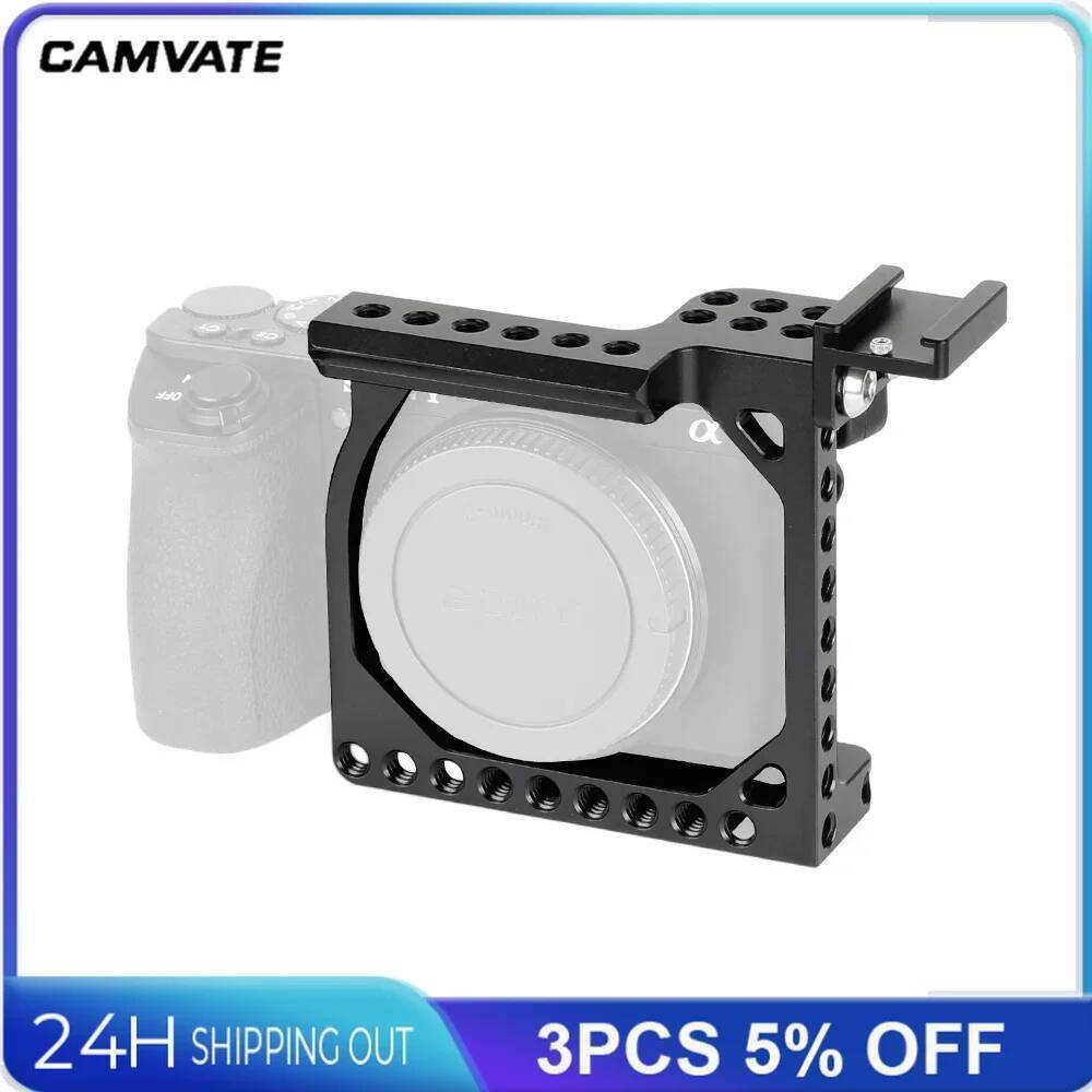 TC CAMVATE กล้อง Rig ที่ถอดออกได้รองเท้า Mount Adapter & NATO Safety Rail สําหรับ Sony A6000/A6300/A