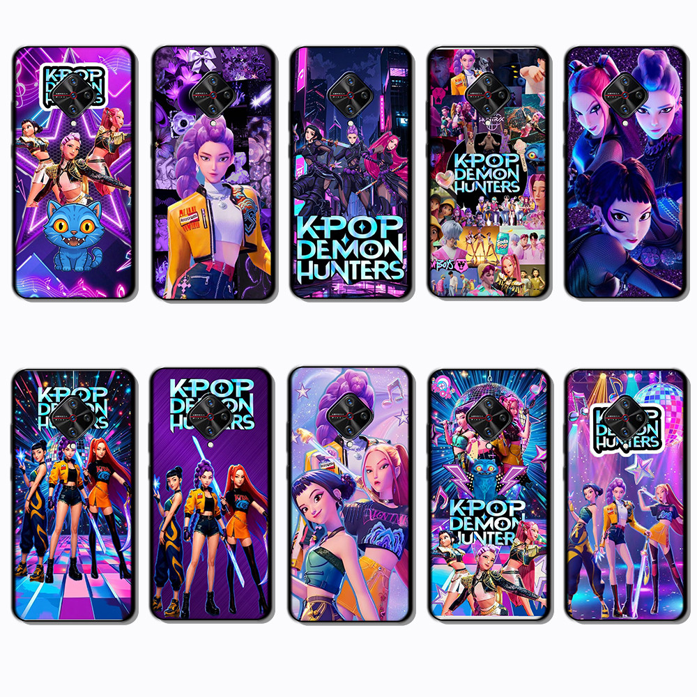Vivo S1 Pro x50 lite Y9S KPop Demon Hunters เคสโทรศัพท์สีดํานุ่มแฟชั่น