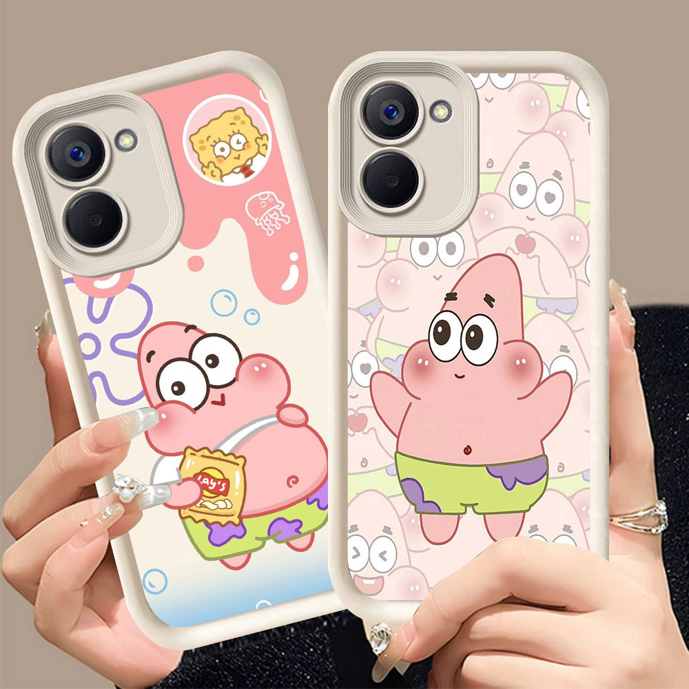 Q-5 SpongeBob ขาวดำเคสโทรศัพท์หรับ VIVO IQOO Y03T Y18S Z9 T3 Y03 Y18i Y18 LITE ปกสีชมพู