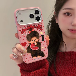 เคสไอโฟน13 17 เคสหนังวัว ลายมอนจิจิน่ารักฮิต สำหรับiPhone 16 17 13 AIR 14 15 12 11 Pro Max 7 8 14 15 16 Plus XR X SE 2 3