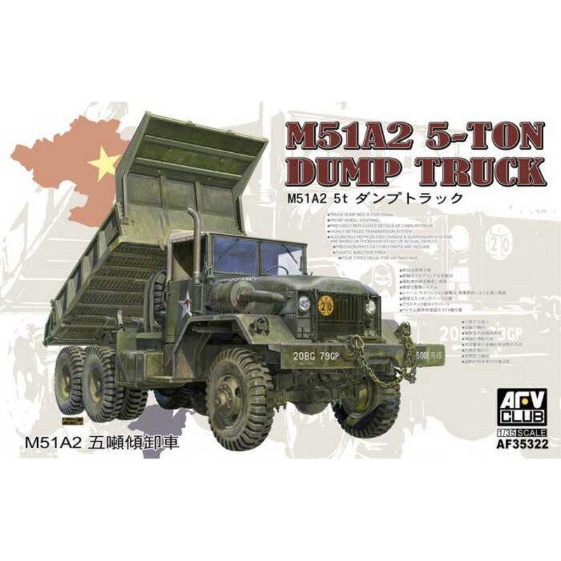 AFV Club AF35322 M51A2 5-ton Dump Truck 1/35 Static model kit