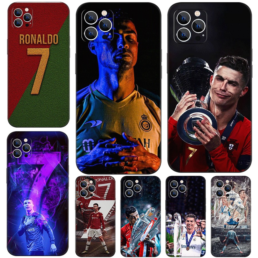 สําหรับ iPhone 15 16 17 pro Plus Max Air เคสโทรศัพท์ TPU นิ่มฝาครอบป้องกัน Cristiano Ronaldo CR7 G-8
