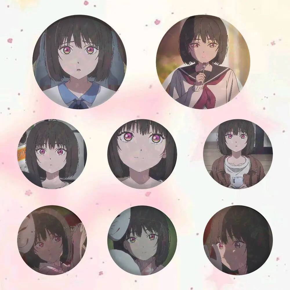 Osanai Yuki อะนิเมะป้ายตัวอักษรปุ่มรอบ Creative Pin เข็มกลัดป้ายกระเป๋าอุปกรณ์ตกแต่งแฟนรวบรวมเพื่อนข