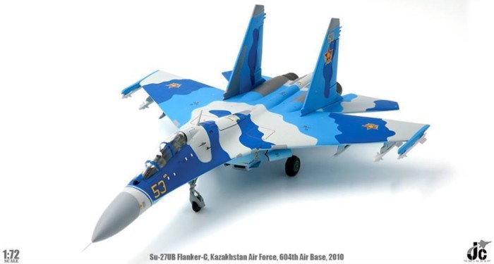 ข้อเสนอพิเศษ JC Wings Kazakhstan Air Force SU-27UB SU 27 Fighter 1: 72 Alloy Limited Edition รถรุ่น