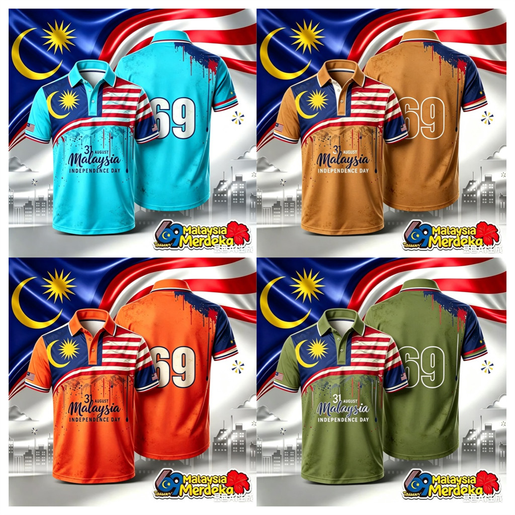 S 69th Independence Day jersey, August 31st, Independence Day, หมึกพิมพ์, ธงระเหิด, แขนสั้น, ใส่ได้ท