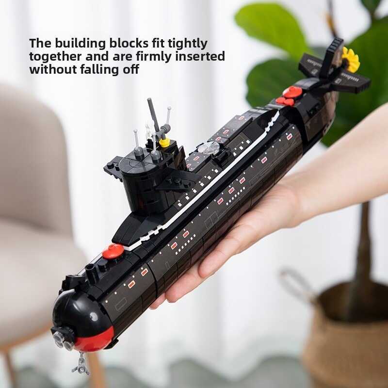 uclear Submarine Building Blocks Set, Warship Army Model Puzzle Assembly Toy For Boys Birthday Gift