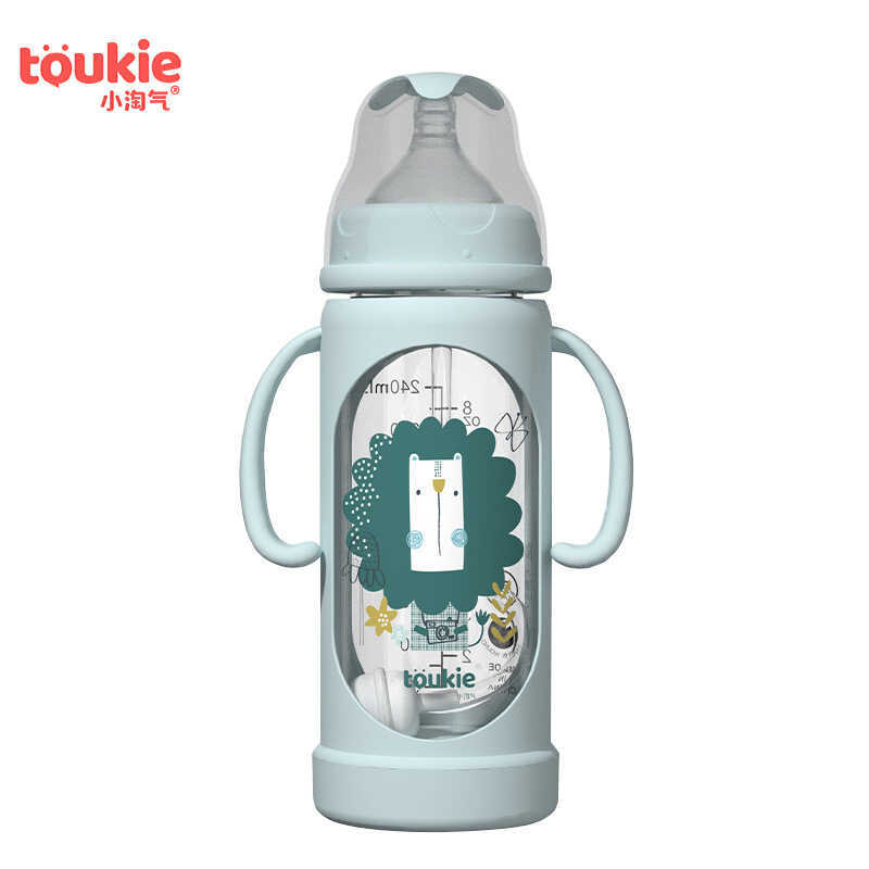 Toukie Little Naughty ทารกแรกเกิดแก้วขวดนมทารกขนาดเส้นผ่าศูนย์กลางกว้าง Anti-Choking นม Anti-Colic ข