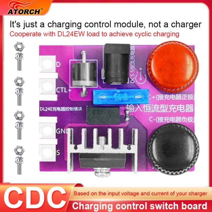 ATORCH DL24EW/BW150/CL24 Charging Control Switch Board for Electronic Load Power Supply Test Batter