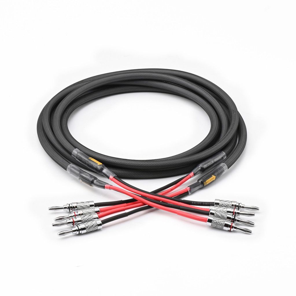 ATAUDIO 1 คู่สายลําโพง HiFi สําหรับเครื่องขยายเสียงพร้อมปลั๊กกล้วยทองแดงบริสุทธิ์ Hi-end Audio Wire 