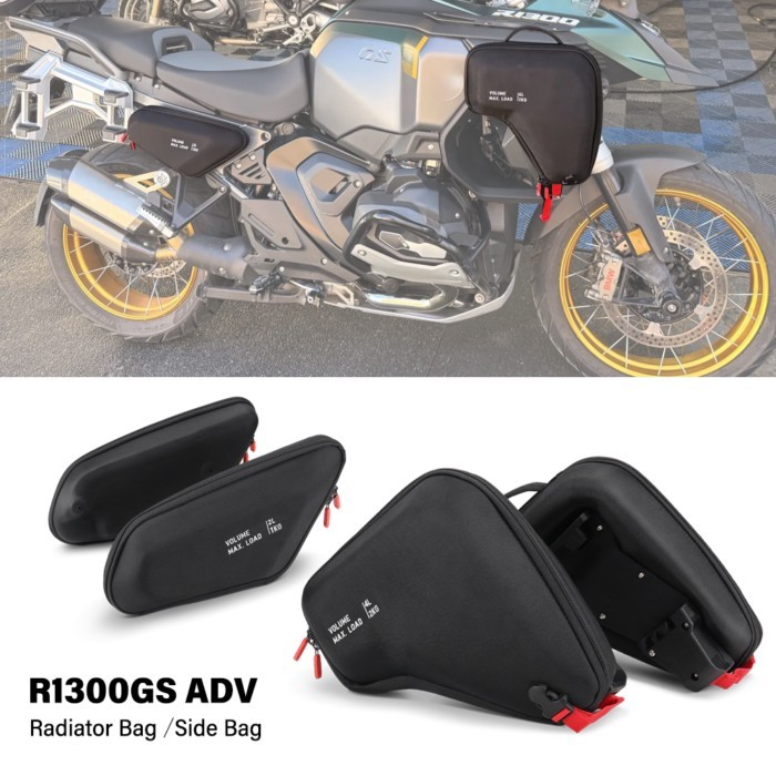 For BMW R1300GS ADV R 1300 GSA GSA1300 Radiator Cowl Bag Frame Side Waterproof Bags R1300 GS Advent