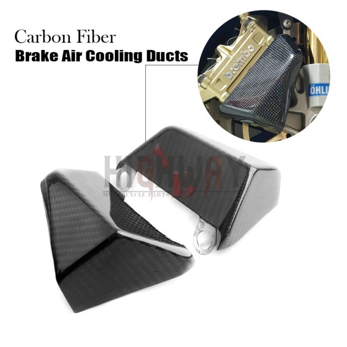 100mm Carbon Motorcycle Cooling Air Ducts Brake Caliper For Ducati 848 EVO 851 888 900 900SD 907 91