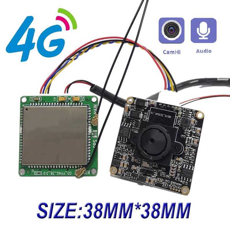 กล้องขนาดเล็ก 4G แบบ Pin Hole CCTV P2P Onvif พร้อมระบบเสียง โมดูลกล้อง 3G SIM ชิปบอร์ด AP Wifi ไร้สา