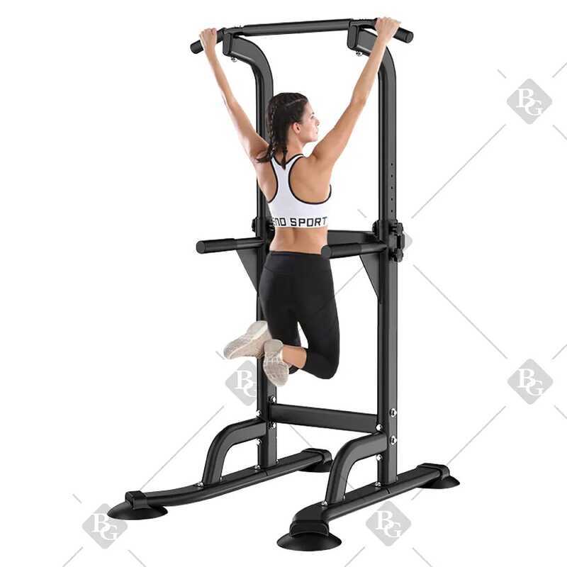 BG SPORT บาร์ดึงข้อ บาร์โหนสำหรับออกกำลังกาย แบบตั้งพื้น บาร์โหนปรับความสูง Pull Up Station Chin รุ่