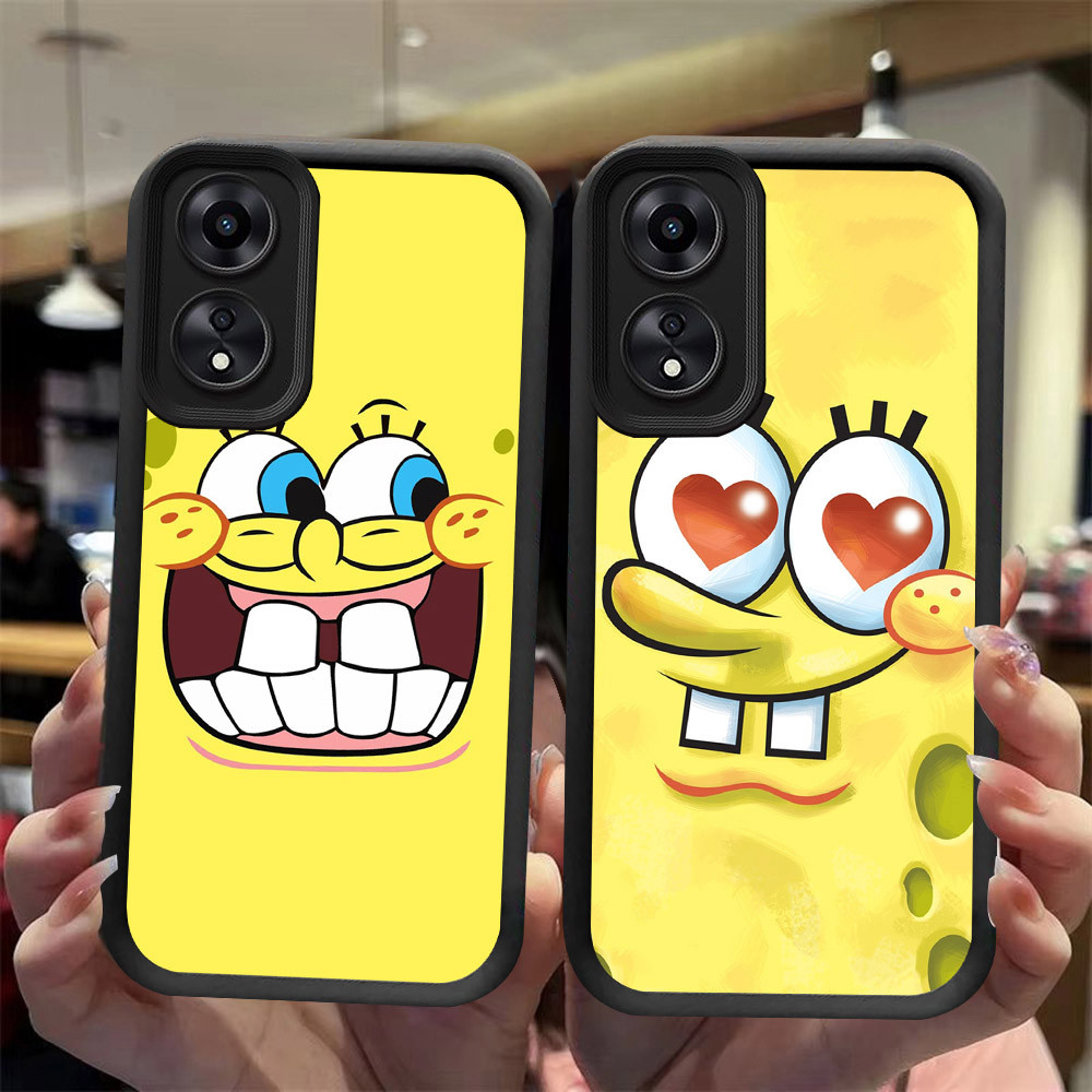 J-2 Spongebob ดำขาวชมพูเคสโทรศัพท์หรับ OPPO A98 Reno 8T A1 A1X A60 F23 A2X Pro 5G
