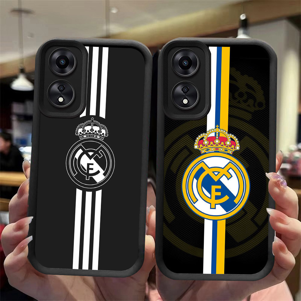 J-40 Real-Madrid ดำขาวชมพูเคสโทรศัพท์หรับ OPPO A98 Reno 8T A1 A1X A60 F23 A2X Pro 5G