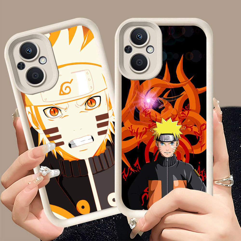 Q-2 Naruto ขาวดำเคสโทรศัพท์หรับ OPPO Reno A96 8 8Z A76 7 A36 7Z Lite Pro 5G ปกสีชมพู