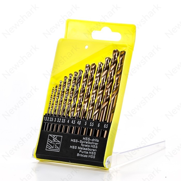 13 in 1 M43 Drill Bit Set, Including Cobalt Professional Spiral Drill Bits, Suitable for Wood Metal