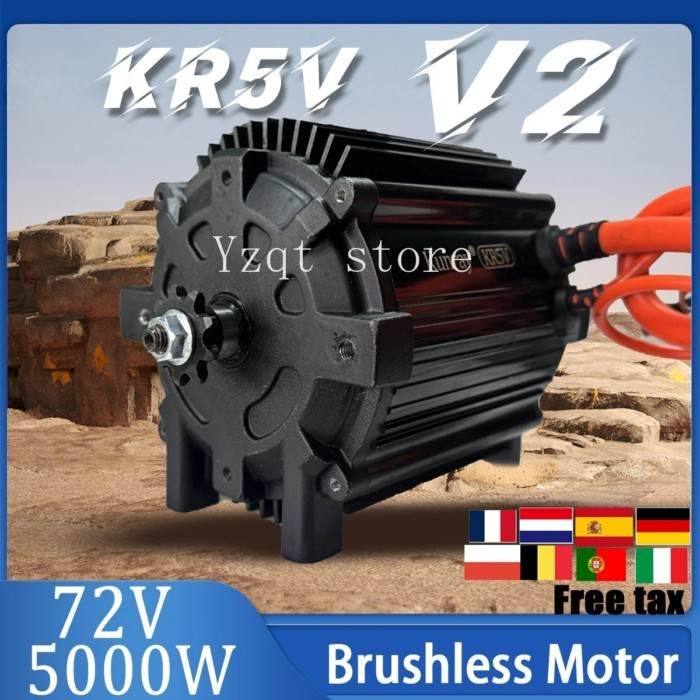 Upgraded KR5V V2 Kunray 72V 5000W Electric BLDC Motor For Electric Motorcycle Temperature Brushless