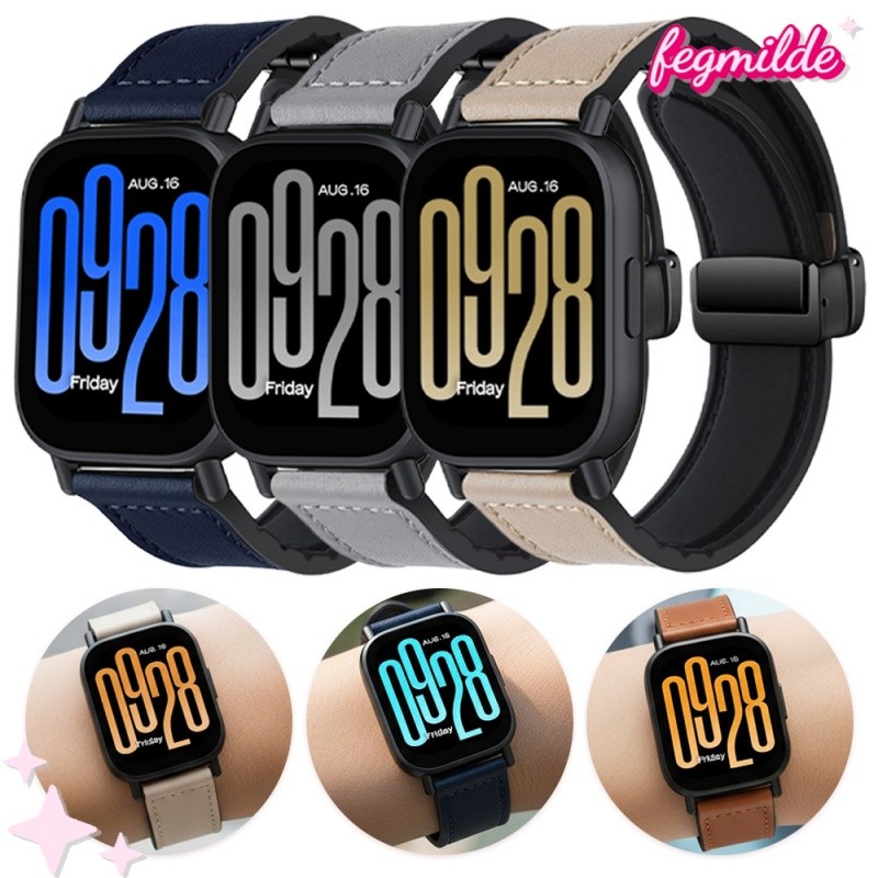 22 มม. 20 มม. สายหนังซิลิโคน for Redmi Watch 5 Active/5 Lite/Garmin Watch Forerunner 165 570 265/Huawei/Amazfit Bip 6