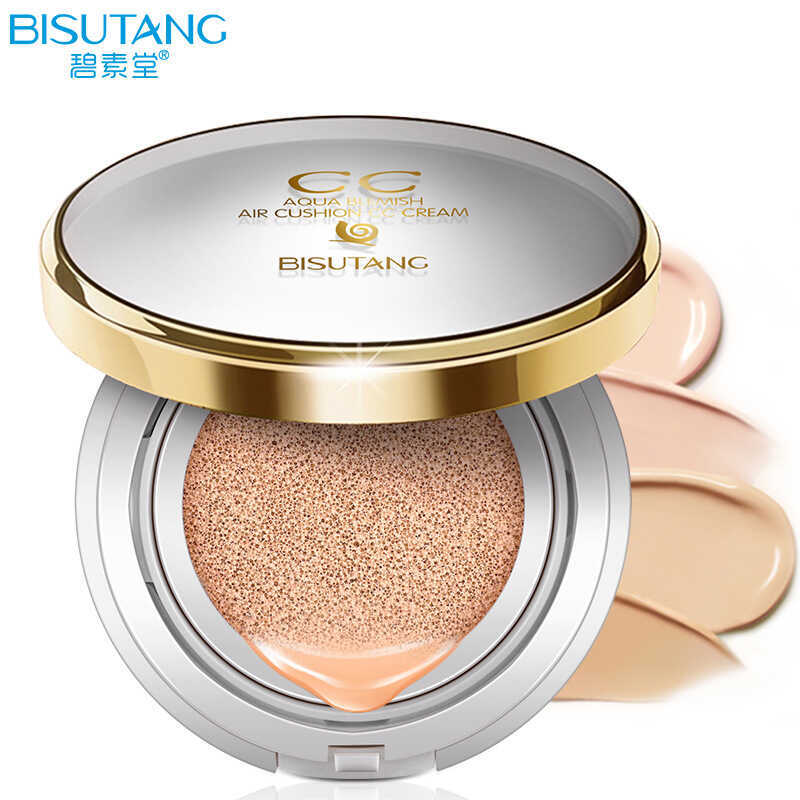 Bisutang Snail Essence Moisturizing Cushion CC ครีมแต่งหน้า Moisturizing CC ครีมเครื่องสําอาง