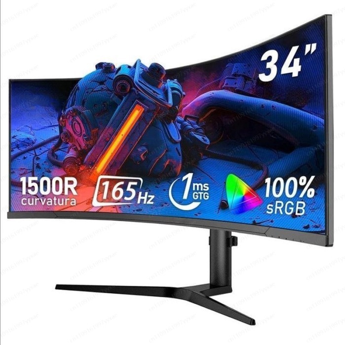 The new 34-inch 4k165hz monitor curved IPS ultra-wideband fish screen 21:9 game is 38 inches more