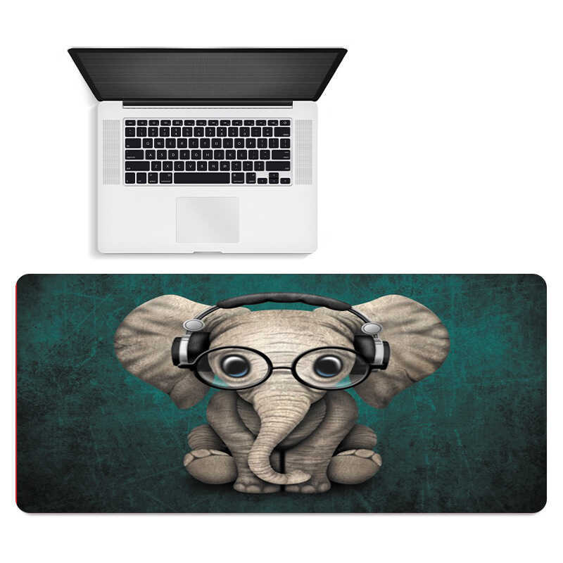 DJ Elephant Rubber Base Mouse Pad Laptop Desk Pad Game Gaming Mouse Pad