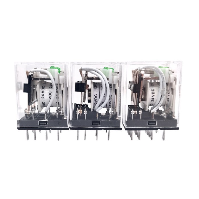 HH52P HH53P HH54P Miniature Coil General Electromagnetic Intermediate Relay Switch LED DC 6V 12V 24