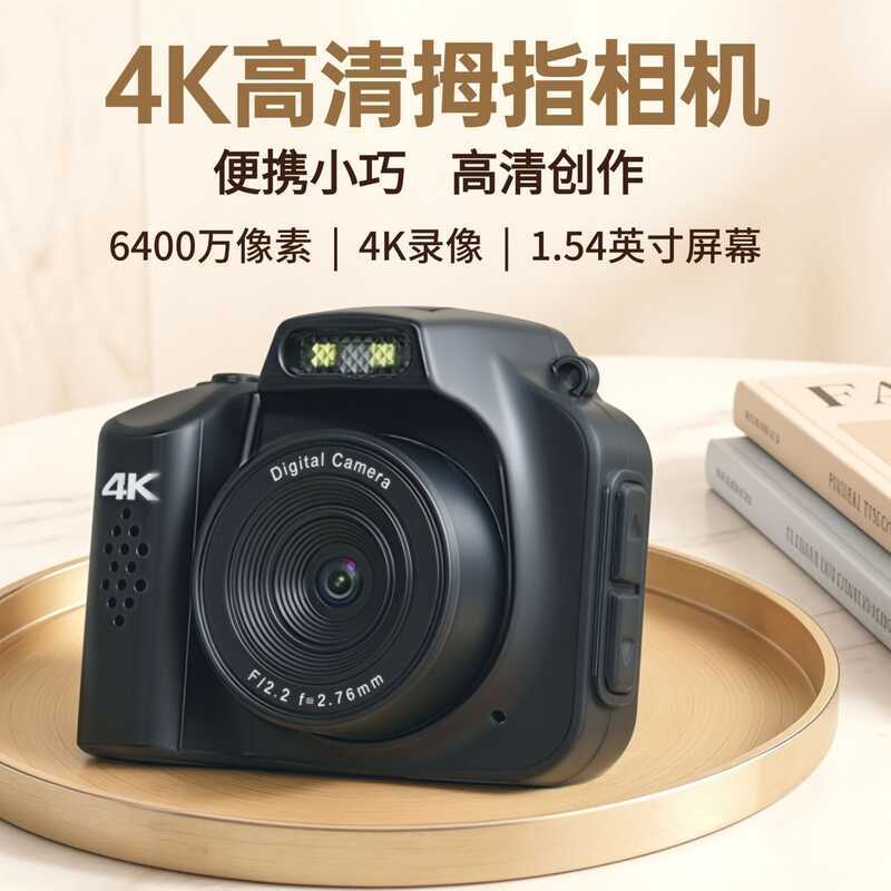 4K Mini Camera Student Party Retro Digital Camera HD Travel ccd Camera แบบพกพาขนาดเล็ก