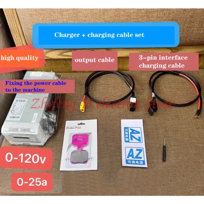 0-120V 0-25A adjustable charger, suitable for lithium battery/lead-acid battery, XT90 interface, fu