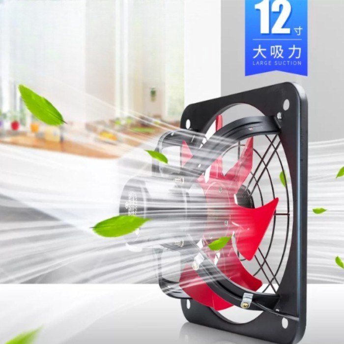 12 inch ventilation fan, kitchen exhaust fan, smoke machine, high wind fan, household silent window