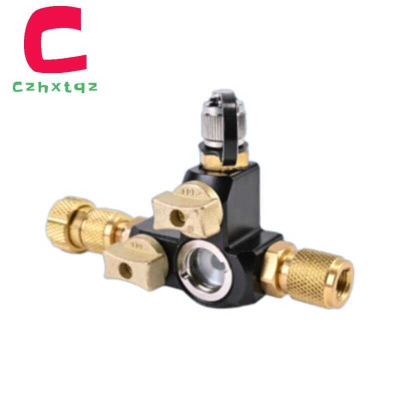 REA]1/4 HVAC Valve Core Removal Tool with Dual Valve Sight Glass for Air Conditioning [LA19REA]1/4