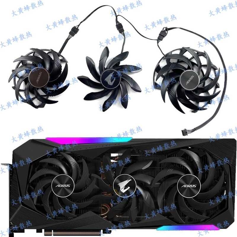 GIGABYTE/GIGABYTE RX6800XT 6900XT AORUS พัดลมการ์ดกราฟิกแกะสลักขนาดใหญ่ PLD10015B12H