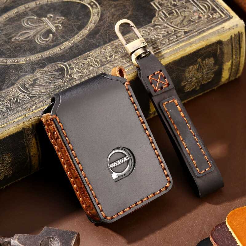 เคสกุญแจรถ เหมาะสําหรับเคสกุญแจ Volvo XC60 XC90S90 เคสกุญแจแฮนด์เมด