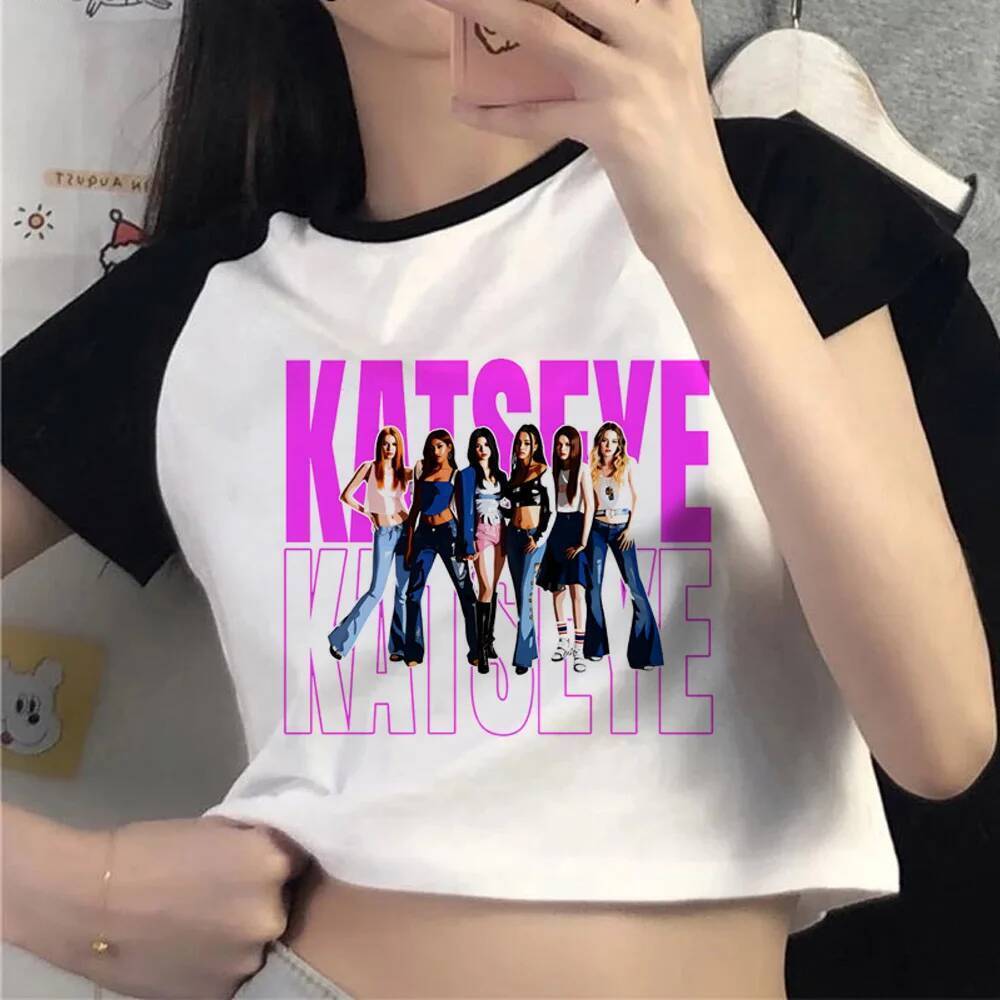 Katseye เสื้อครอปวัยรุ่น kawaii party Dollette t เสื้อทางเลือกญี่ปุ่น Dollette gothic ตลก