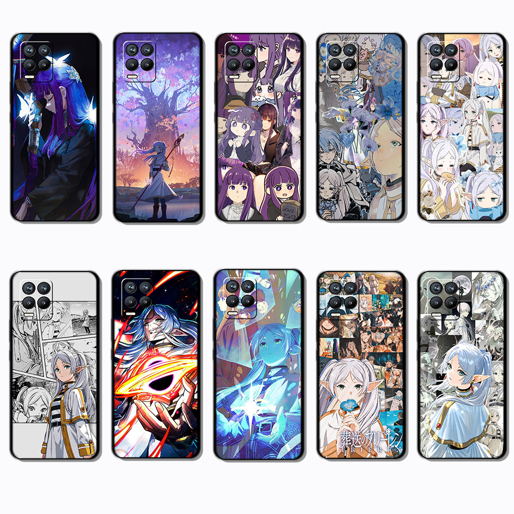 Realme 8 Pro 8i Narzo 50 4G Frieren Beyond Journeys End เคสโทรศัพท์สี TPU สีดํานุ่ม