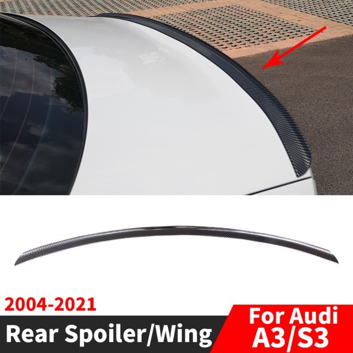 Rear Spoiler Roof Wing Diffuser Trunk Lip Air Dam For Audi A3 S3 8PA 8VA 8VS 8V7 2004-2021 Airfoil
