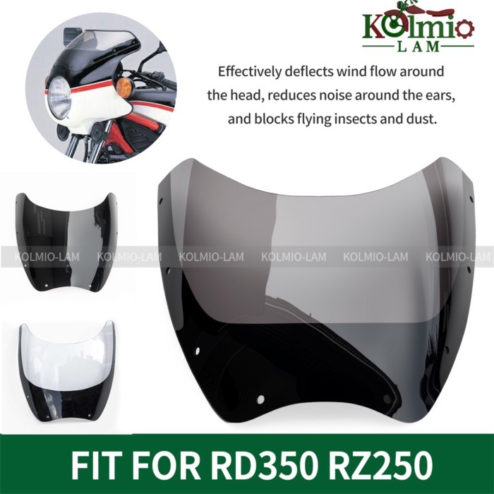RD350 Windscreen Fit for YAMAHA RD250 RZ350 RZ250 RD350LC RD250LC Motorcycle Windshield Visor Defle