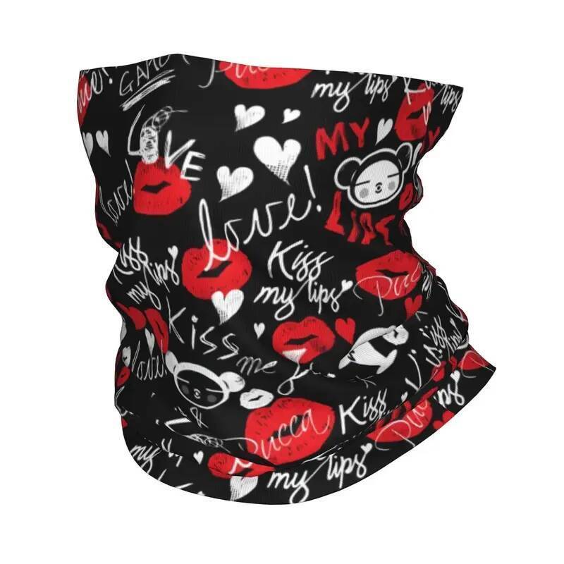 Custom Pucca และ Garu Bandana คออุ่นผู้ชายผู้หญิงฤดูหนาวเดินป่าผ้าพันคอสกี Gaiter น่ารัก Catoon Face