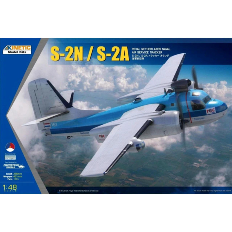 Kinetic K48118 S-2N / S-2A Tracker Royal Netherlands Naval Air Service 1/48 Static model kit