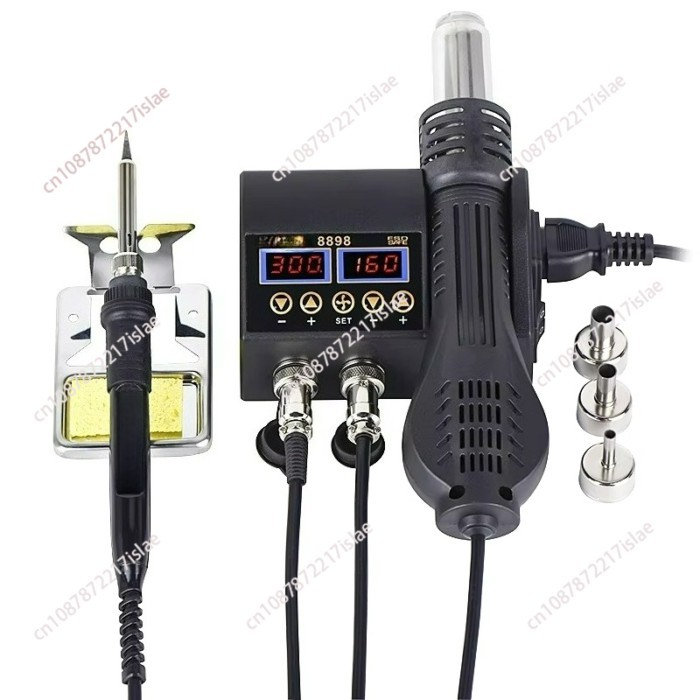 8898 Digital Light Emitting Diode 750 Watt Engine 2-in-1 Hot Air Gun Soldering Iron 8898