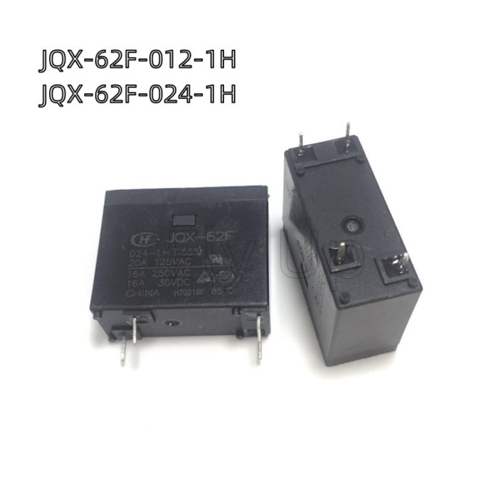 100% New Original HF JQX-62F-012-1H HF62F-012-1H JQX-62F-024-1H HF62F-024-1H 16A250VAC 4PINS 12VDC