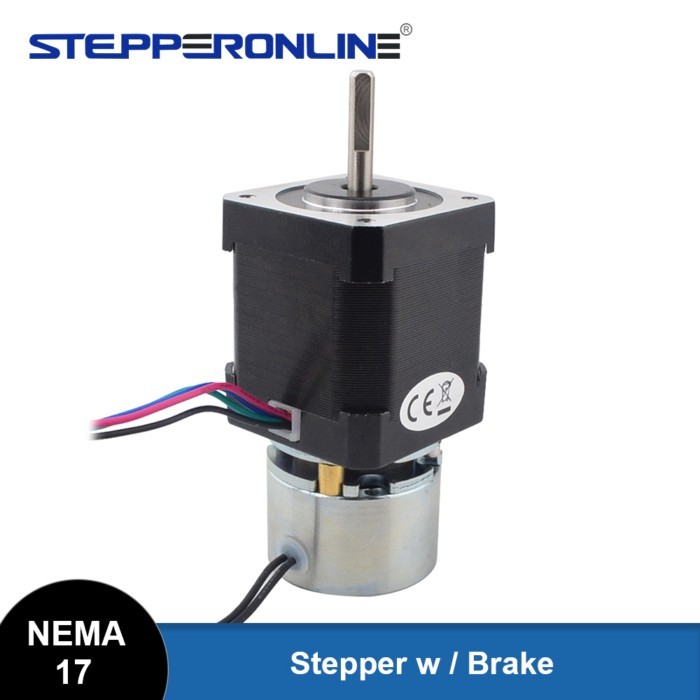 STEPPERONLINE Nema 17 Stepper Motor 0.59Nm w/ Brake Friction Torque 0.25Nm  Nema17 Bipolar Stepper