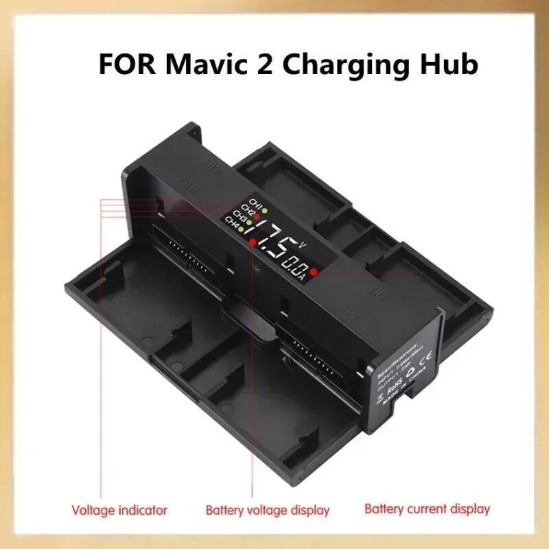 แบตเตอรี่ Charger Hub สําหรับ Mavic 2 Pro/Zoom ชาร์จ Hub แบบพกพาสมาร์ทอัจฉริยะ LED Drone Mavic 2 Pro