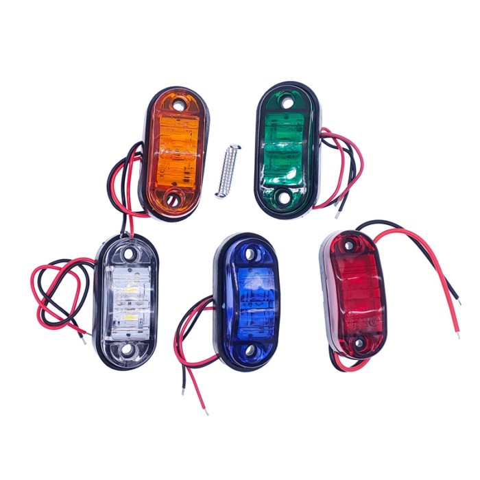2Pcs 10-30V LED Side Marker Lights Car External Lights Warning Tail Light Auto Trailer Truck Lorry