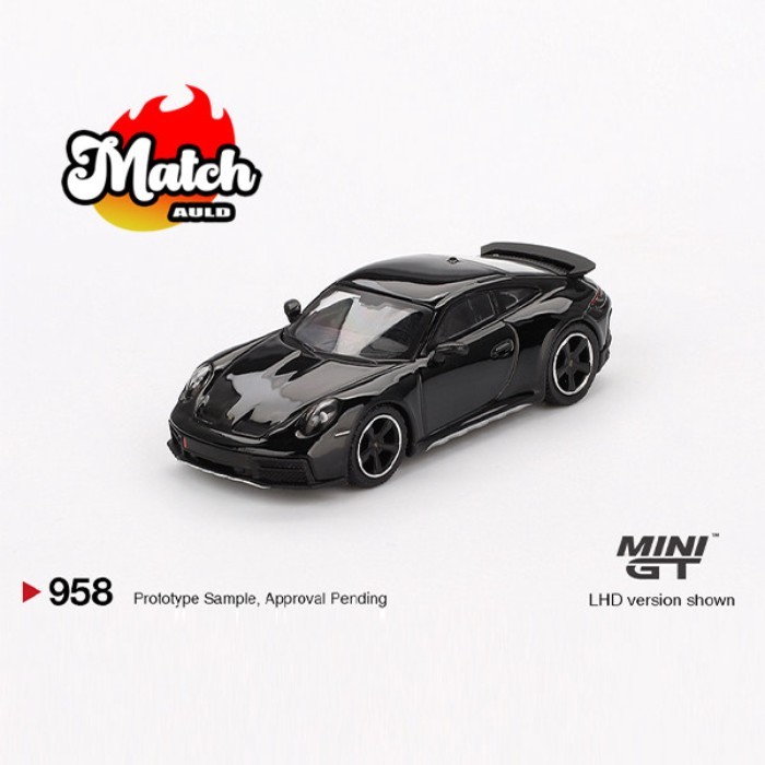 MINIGT1: 64 Porsche 911 Dakar Black 958 โมเดลรถอัลลอย