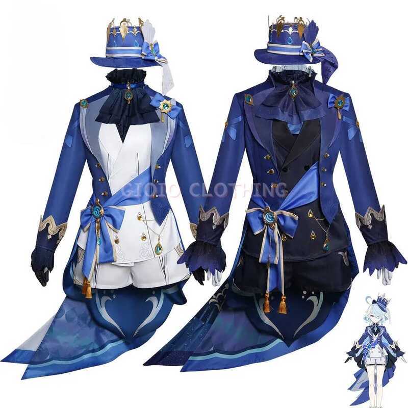 W Furina Focalors Cosplay Genshin Costume Impact Carnival Uniform Anime Halloween Party Costumes Ma