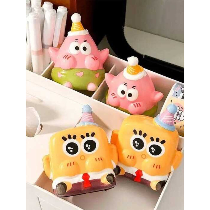 SpongeBob SquarePants Pie Star Cute Pinch Music Slow Return Decompression Toy Vent Decompression Cot