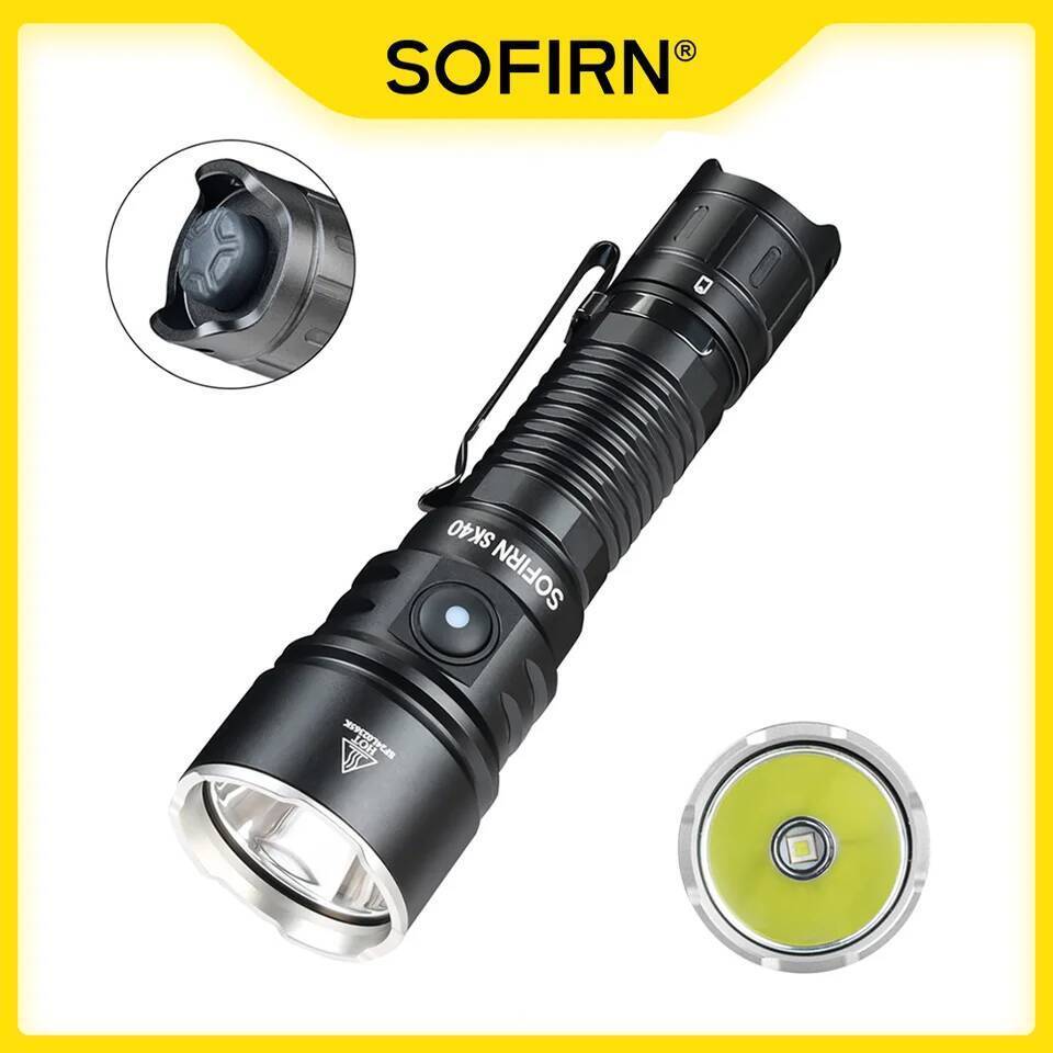 Sofirn SK40 ไฟฉาย LED 21700mAh ความสว่าง 3200ลumen ชาร์จได้ด้วยUSB-C และรองรับการควบคุมระยะไกล สว่าง